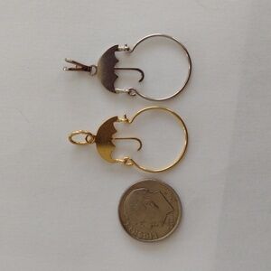 90's Goldbond and Silverbond Umbrella Pendants 2pc